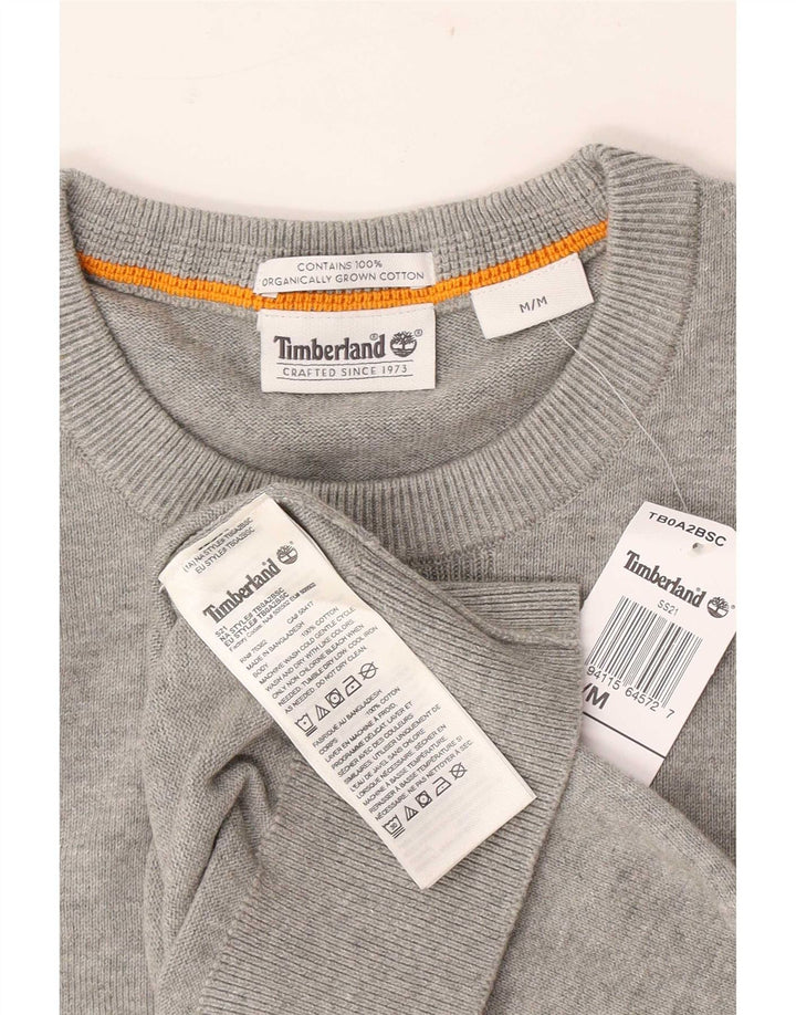 Timberland Jersey De Cuello Redondo Para Hombre De Algodón Moteado Gris Medio
