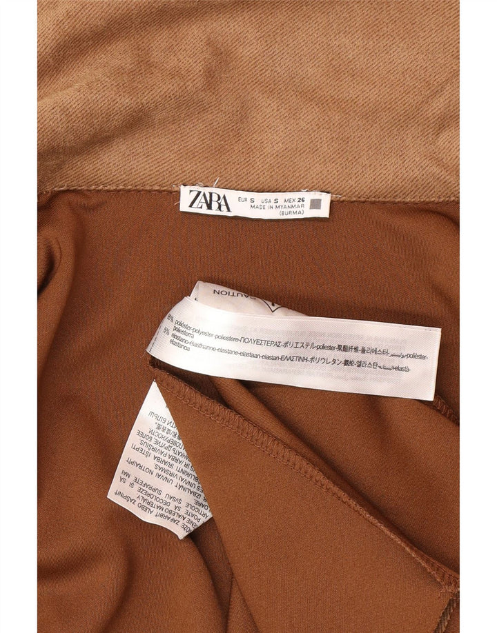 Zara Abrigo abierto extragrande para mujer UK 10 Small Marrón Poliéster