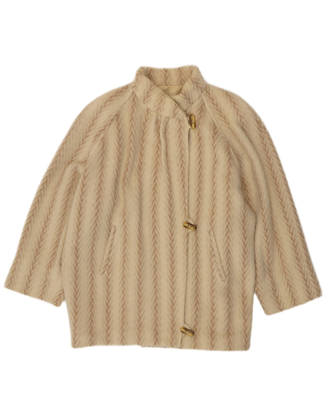 Arezia Trenca extragrande para mujer UK 20 2XL Lana en espiga beige