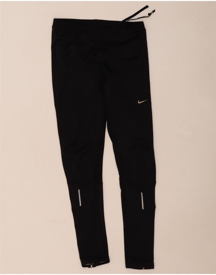 NIKE Womens Dri Fit Leggings UK 10 Small  Black