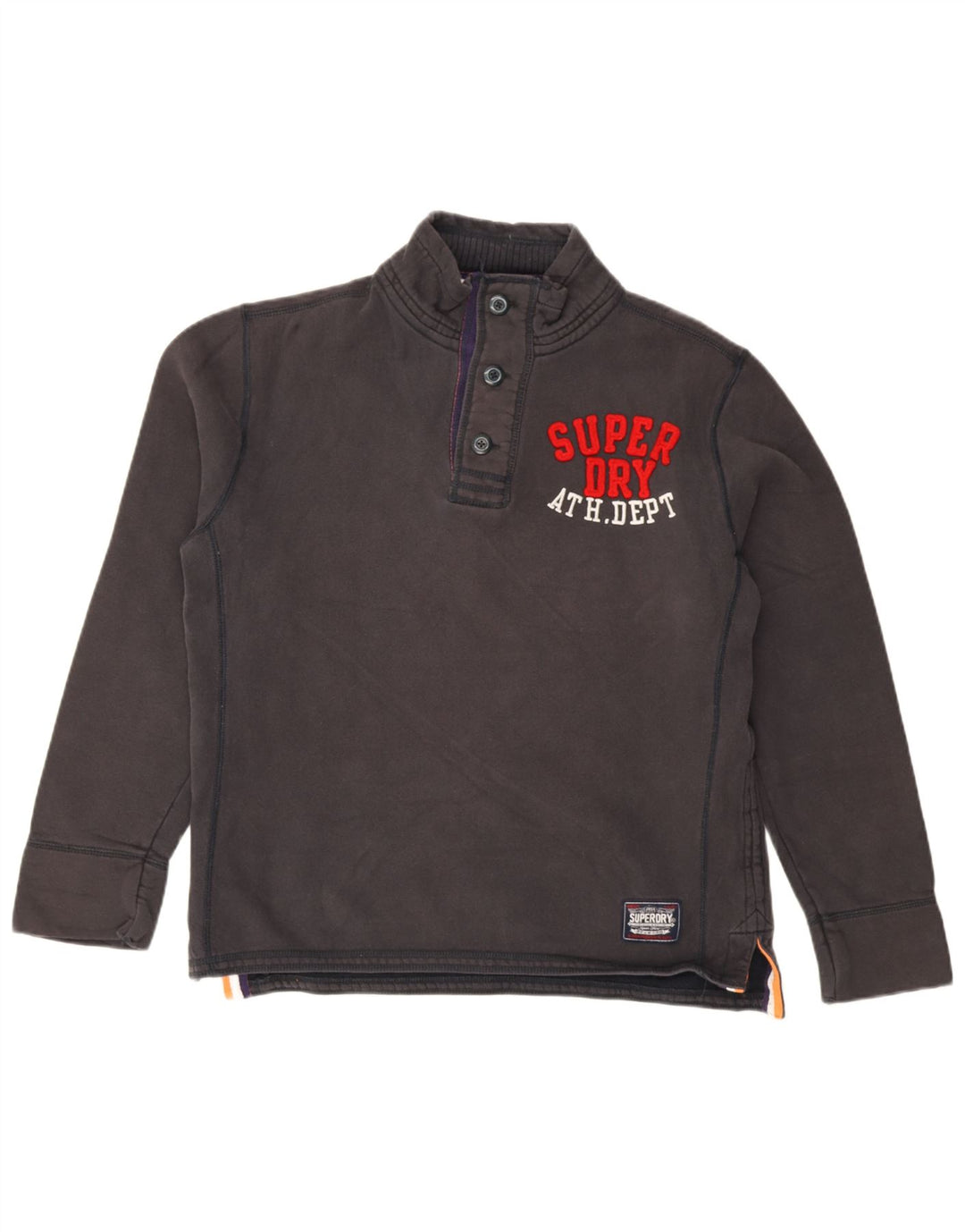 Superdry Sudadera Con Cuello Y Botones Gráficos Para Hombre Jersey XL De Algodón Negro