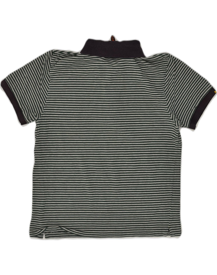SUN68 Mens Slim Polo Shirt XL Grey Striped Cotton | Vintage Sun68 | Thrift | Second-Hand Sun68 | Used Clothing | Messina Hembry 