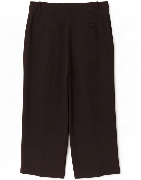 Zara Pantalón casual de pierna ancha y cintura alta para mujer 2XL W34 L27 Negro