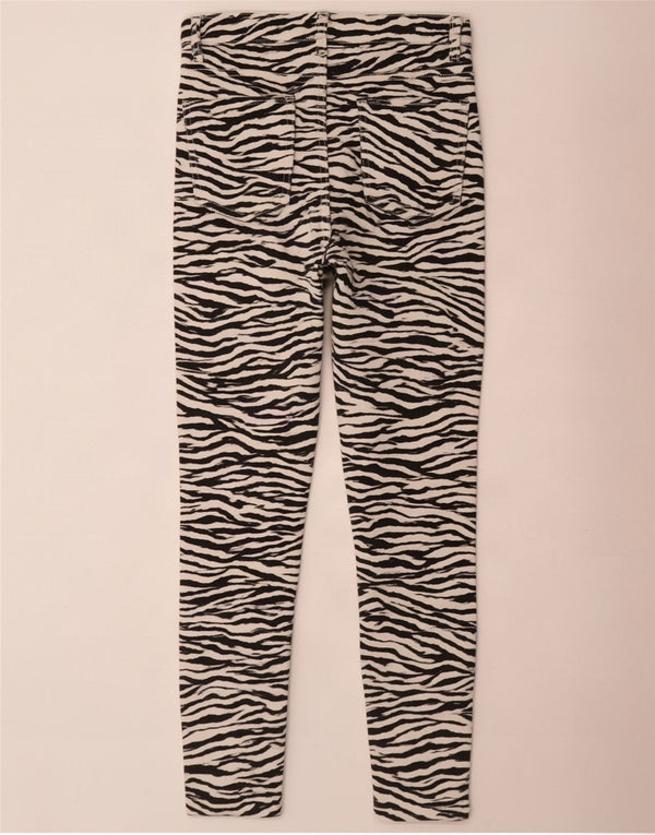 Zara Mujer Trafaluc Skinny Jeans EU 40 Medium W30 L27 Negro Estampado Animal