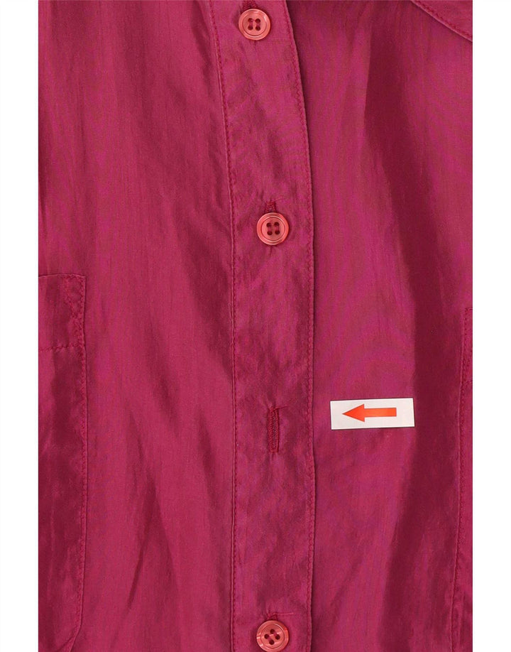 Vintage camisa de mujer Reino Unido 14 seda púrpura mediana