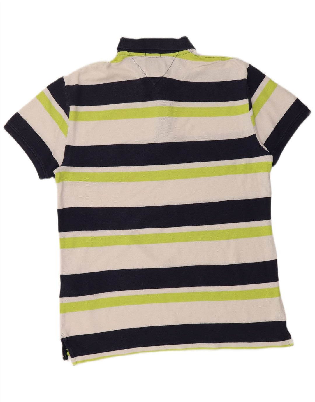 TOMMY HILFIGER Polo de rugby gráfico para hombre con rayas azul marino mediano