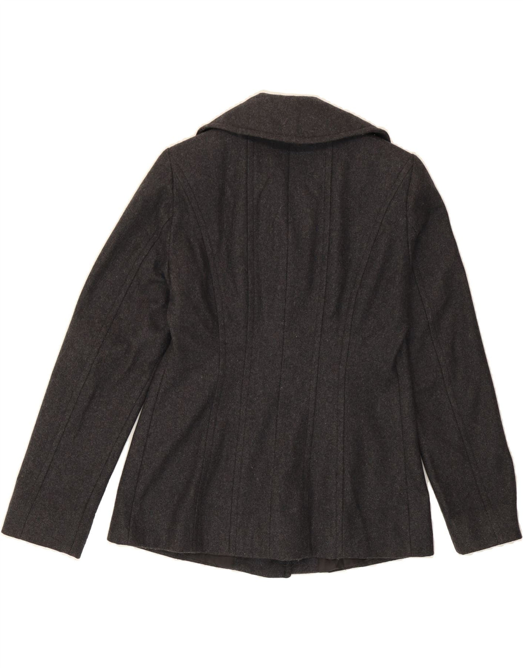 LONDON FOG Womens 3 Button Blazer Jacket UK 10 Small Grey Wool Vintage London Fog and Second-Hand London Fog from Messina Hembry 