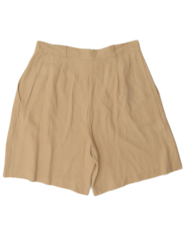 Vintage mujeres pegadas pantalones cortos casuales IT 44 Medio W28 Beige