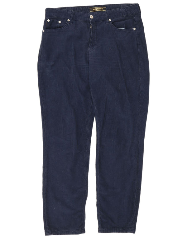 Pantalones Superdry Regular De Pana Para Mujer W28 L30 Algodón Azul Marino
