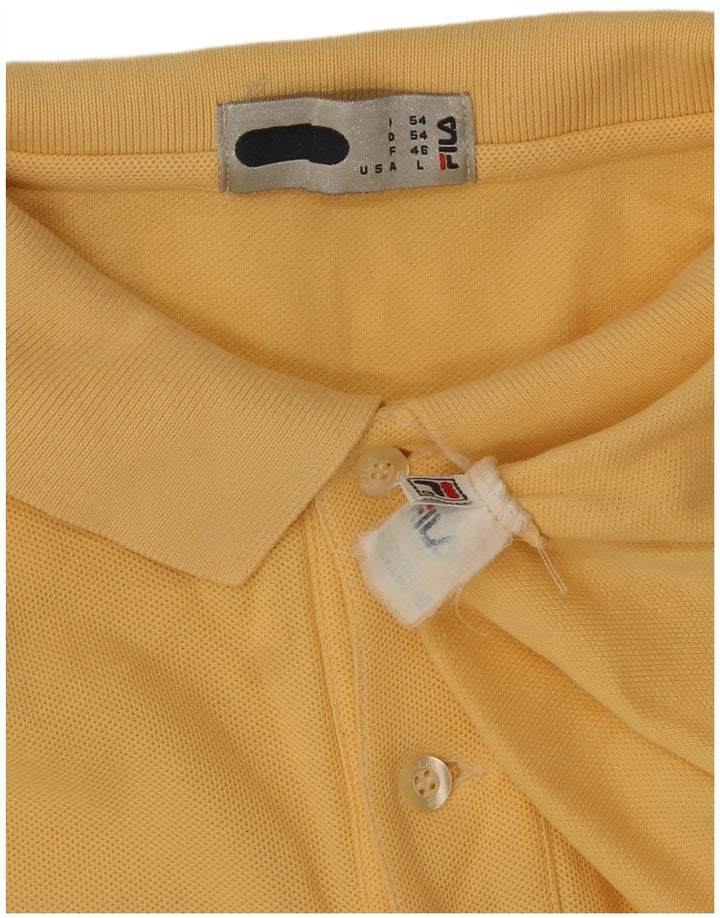 Fila Polo Hombre Algodón Amarillo Grande