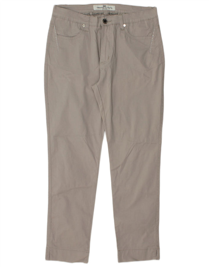 Emanuela Costa Pantalones Casuales Slim para Mujer W30 L28 Algodón Gris