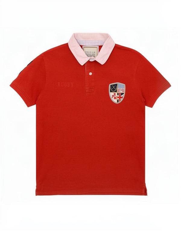 Jack & Jones Hombre Polo De Rugby Gráfico De Algodón Color Block Naranja Medio