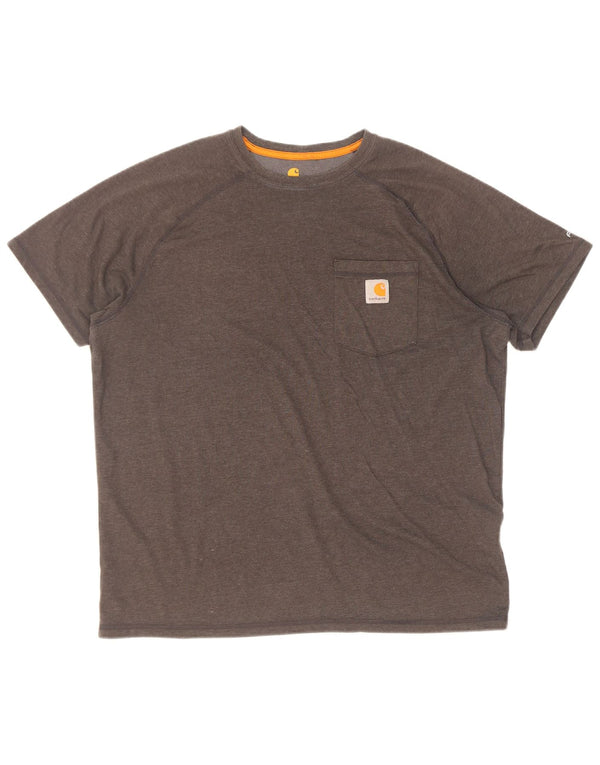 Carhartt Camiseta de ajuste relajado para hombre Top grande de algodón gris