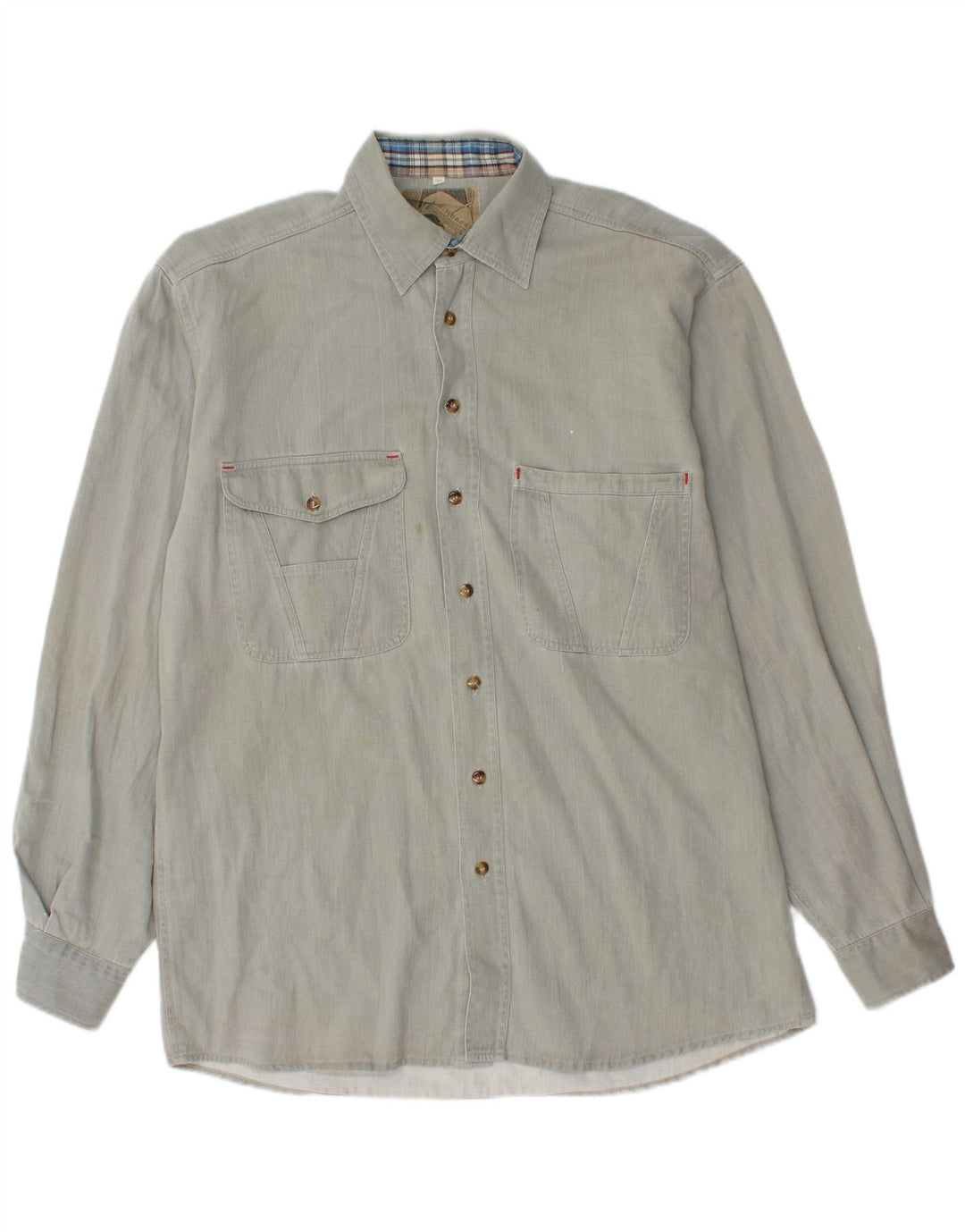 BALLOON Camisa de franela para hombre Talla 39 Gris medio