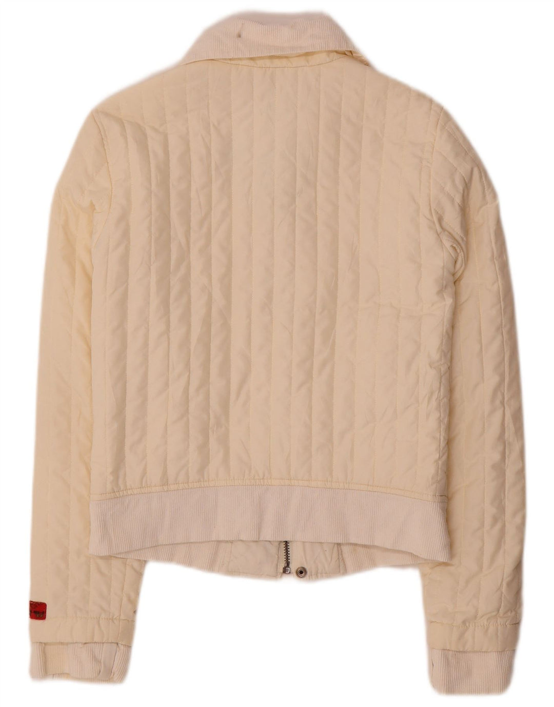 Diesel Chaqueta Acolchada Mujer UK 40 Mediano Blanco Roto Poliéster