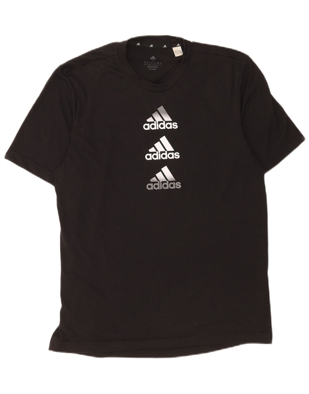 Adidas Hombre Aeroready Graphic Camiseta Top Pequeño Poliéster Negro