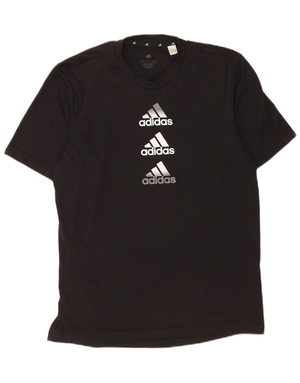 Adidas Hombre Aeroready Graphic Camiseta Top Pequeño Poliéster Negro