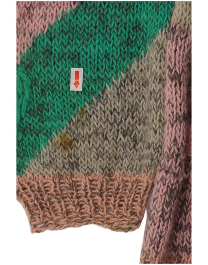 VINTAGE Mujer Barco Cuello Jersey Suéter Reino Unido 18 XL Multicolor Floral