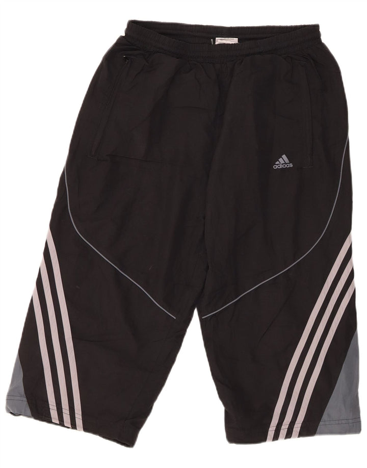 Adidas - Bermudas deportivas para hombre (talla pequeña), color negro, poliéster