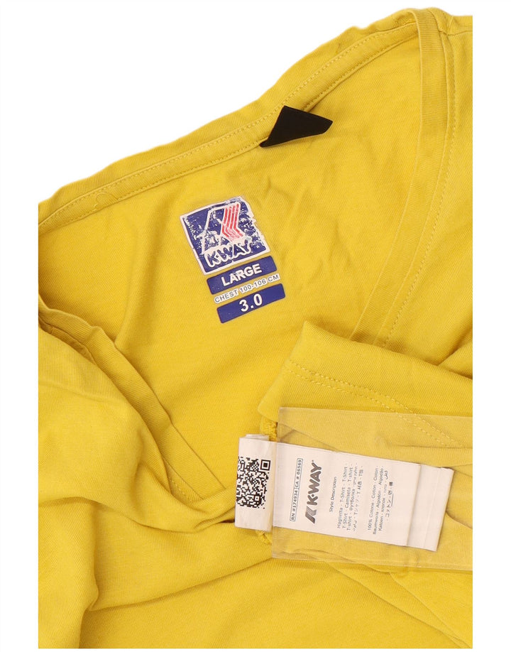 K-Way Camiseta Hombre Top Grande Algodón Amarillo