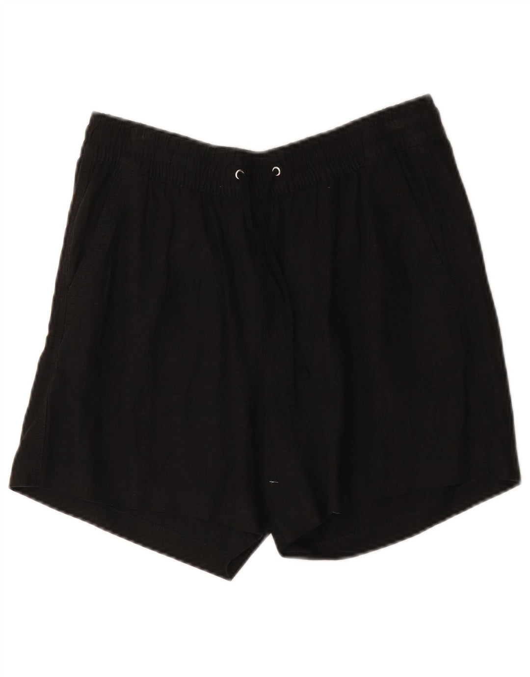 Marks & Spencer Pantalones cortos chinos para mujer UK 12 Medium W30 Black Linen