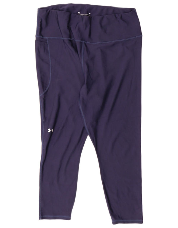 Under Armour Leggings Capri de compresión para Mujer UK 20 2XL Azul Marino Deportes
