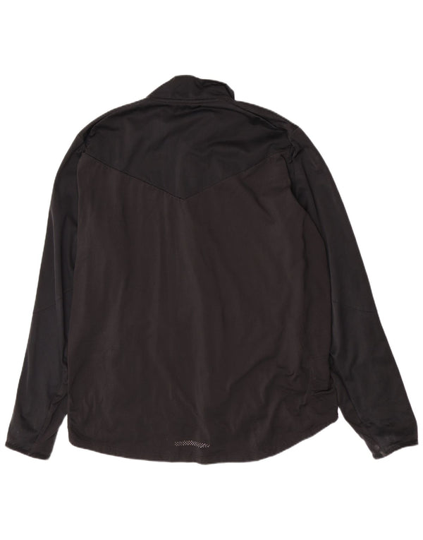 Nike Dri Fit Chándal Top Chaqueta para Mujer UK 40 XL Poliéster Negro