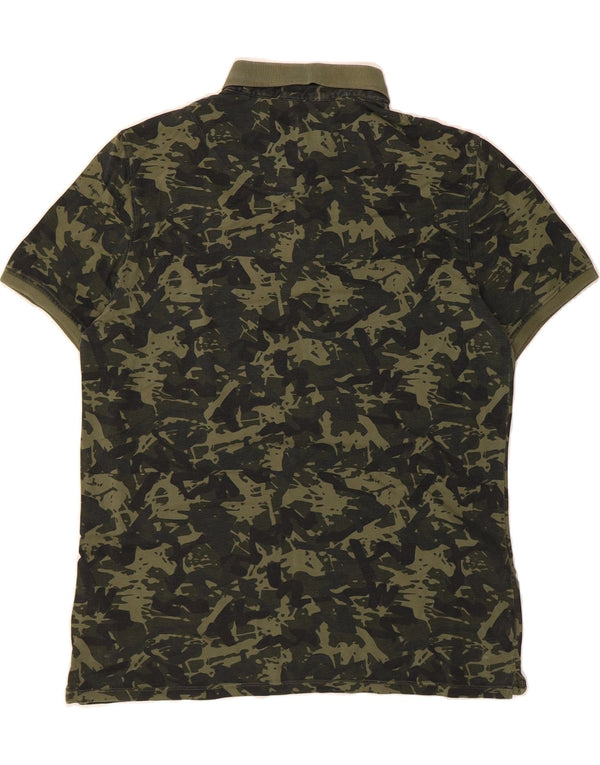 GUESS Polo Hombre XL Caqui Camuflaje Algodón