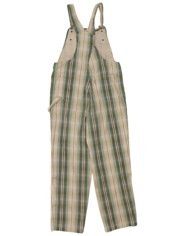 S.Oliver Pantalón Peto Mujer Mediano W32 L29 Algodón A Cuadros Verde