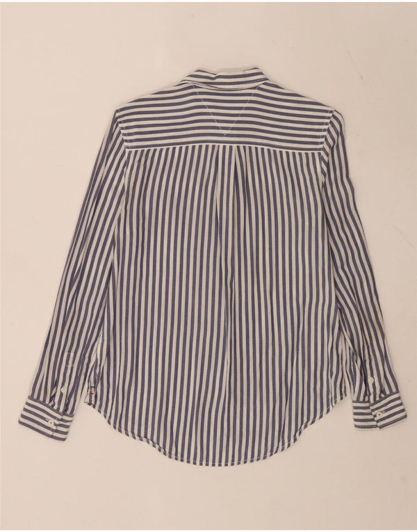 Camisa Tommy Hilfiger para mujer UK 10 Small Blue Pinstripe