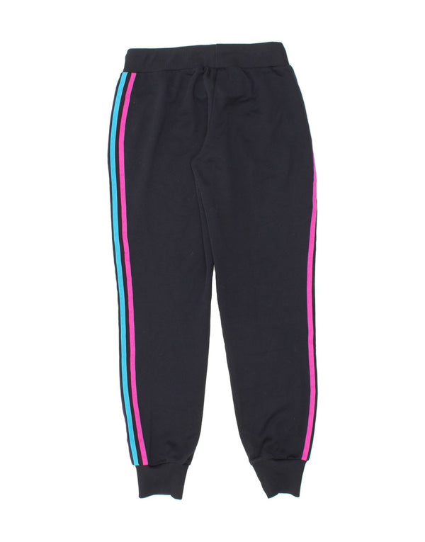 ADIDAS Womens Tracksuit Trousers Joggers UK 10 Small Navy Blue Polyester