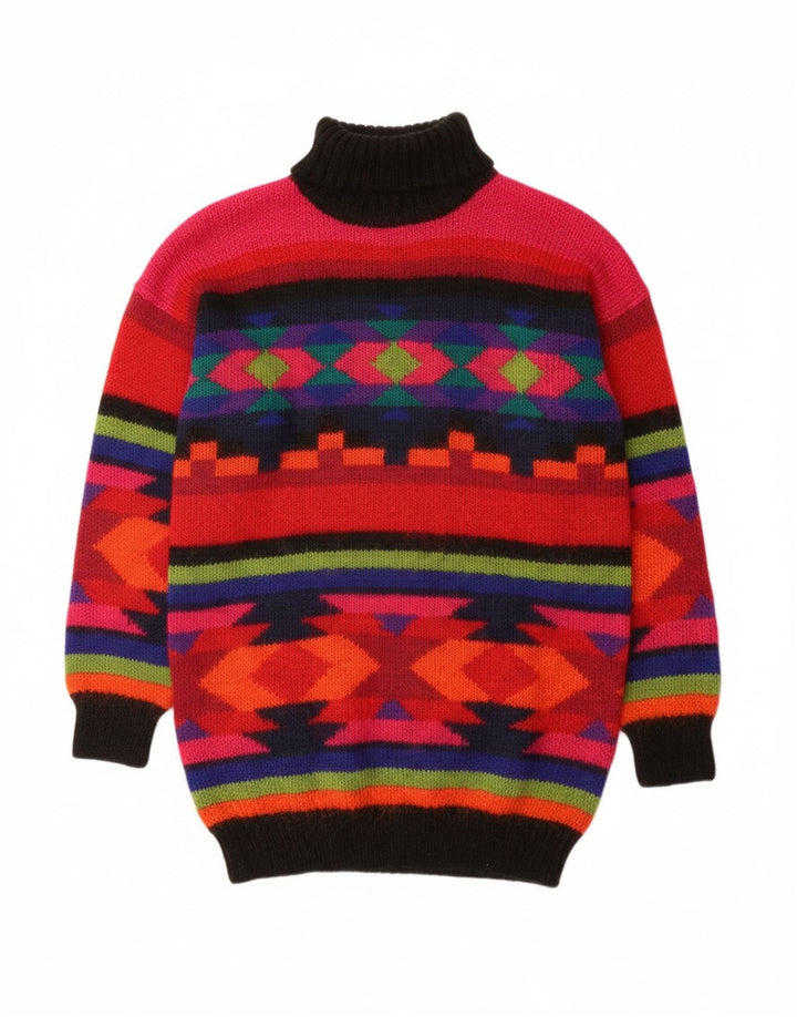 BHS Suéter tipo jersey con cuello vuelto para mujer UK 10/12 Medium Multicolor