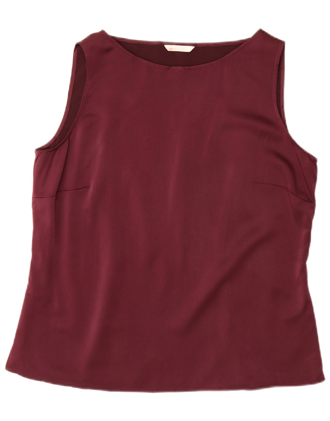 Marks & Spencer Blusa sin mangas para mujer UK 40 XL Poliéster burdeos