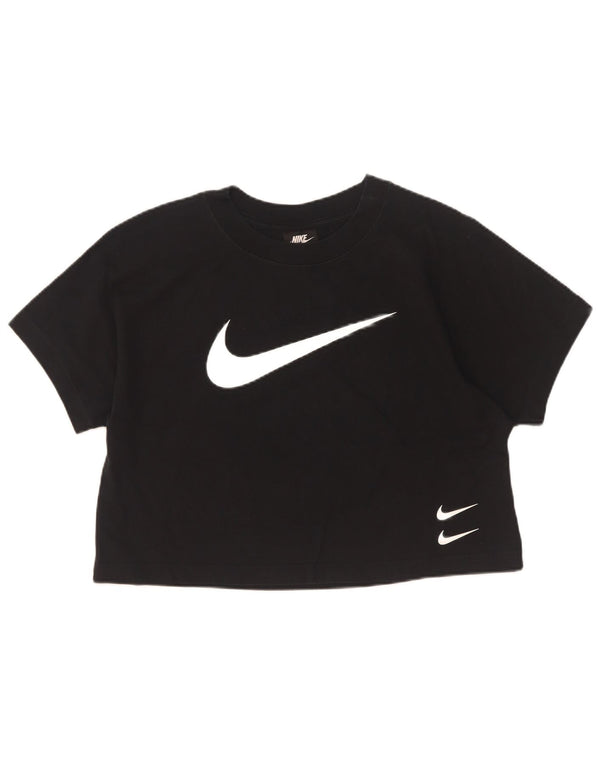 Nike Camiseta corta gráfica para mujer UK 46 Grande Algodón negro