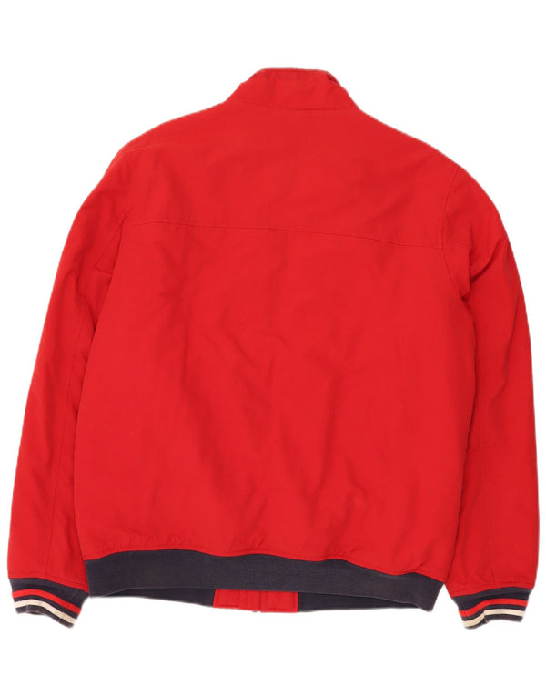 TOMMY HILFIGER Chaqueta bomber para hombre UK 40 Large Poliamida roja