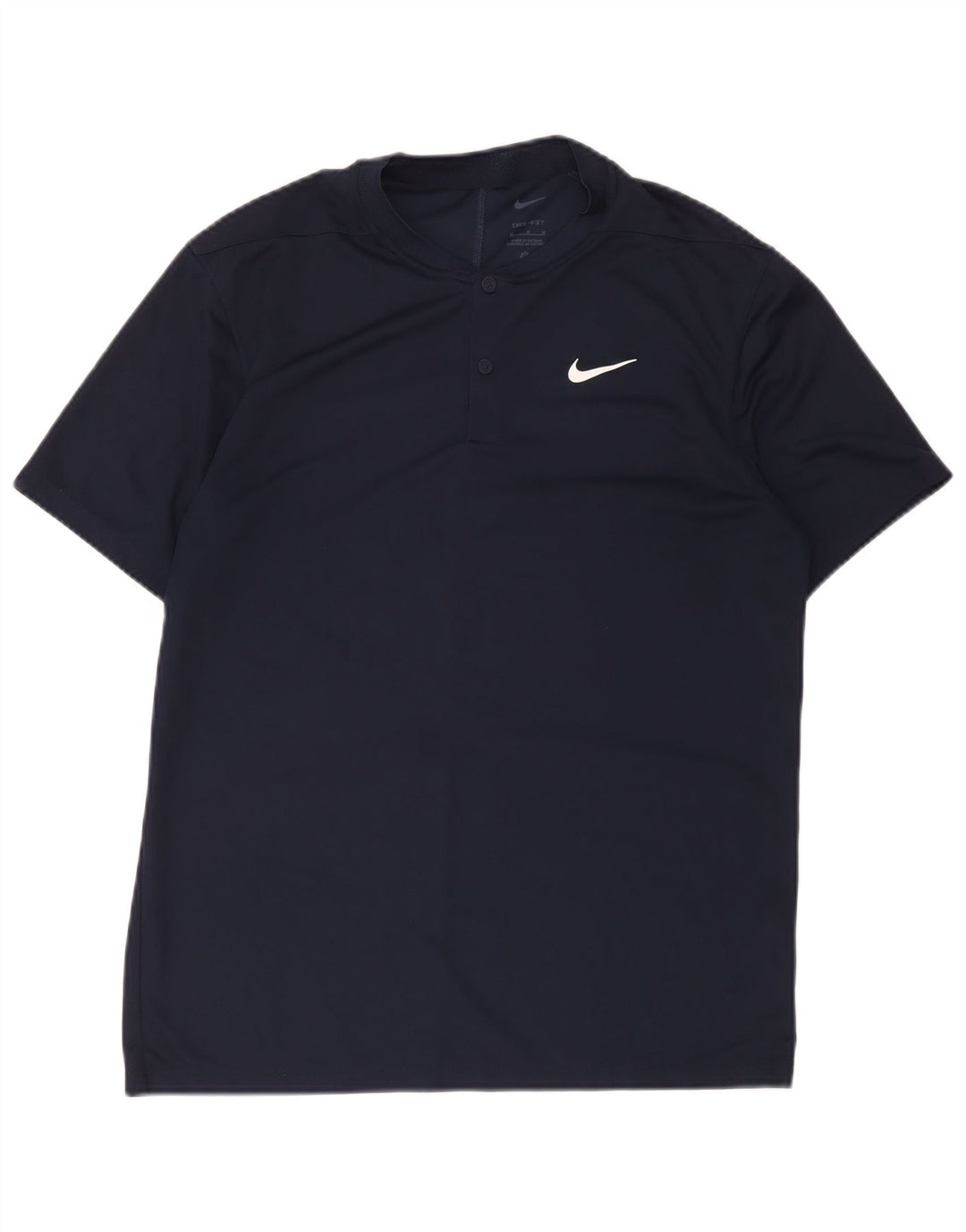 Camiseta Nike Dri Fit para hombre Top medio azul marino Poliéster