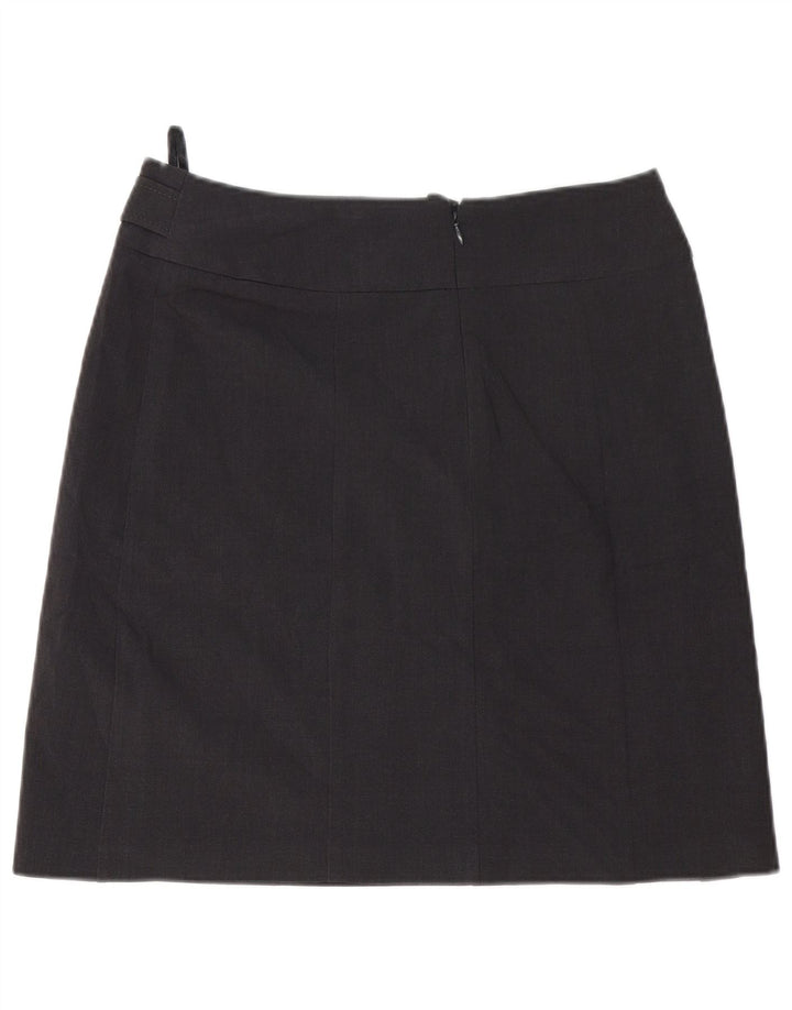 Marks & Spencer Falda acampanada para mujer UK 12 Medium W32 Poliéster gris