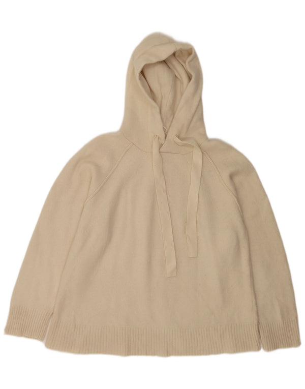 Reiss Suéter con capucha para mujer UK 46 Large Off White Wool
