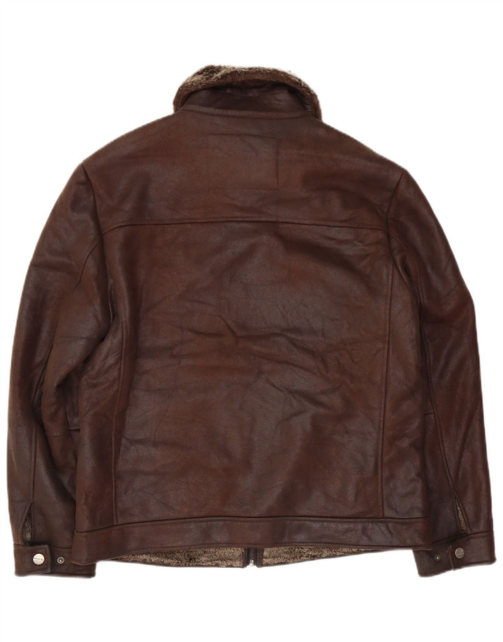 London Fog Chaqueta Sherpa Heritage para hombre Reino Unido 38 Acrílico marrón medio