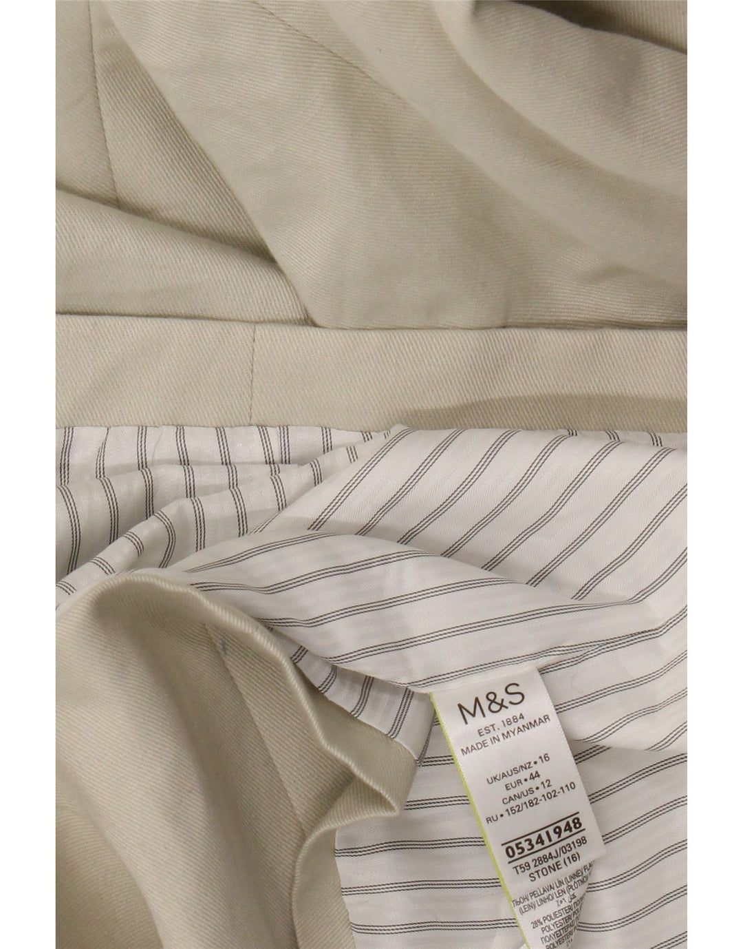 Marks & Spencer Chaqueta tipo blazer con doble botonadura para mujer UK 46 Large Beige