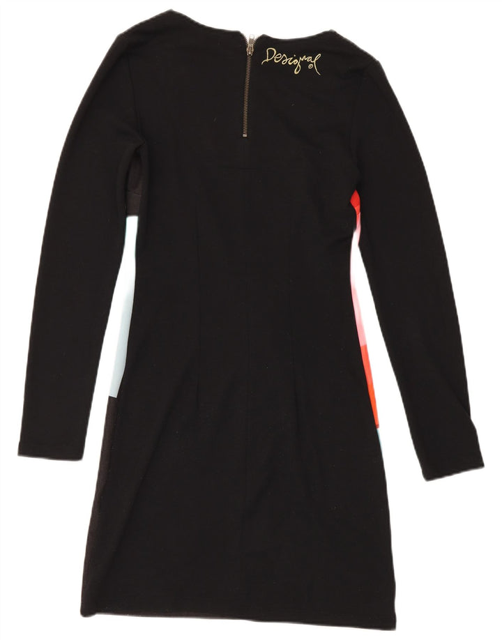 Vestido básico Desigual para mujer UK 40 Mediano Poliéster geométrico negro