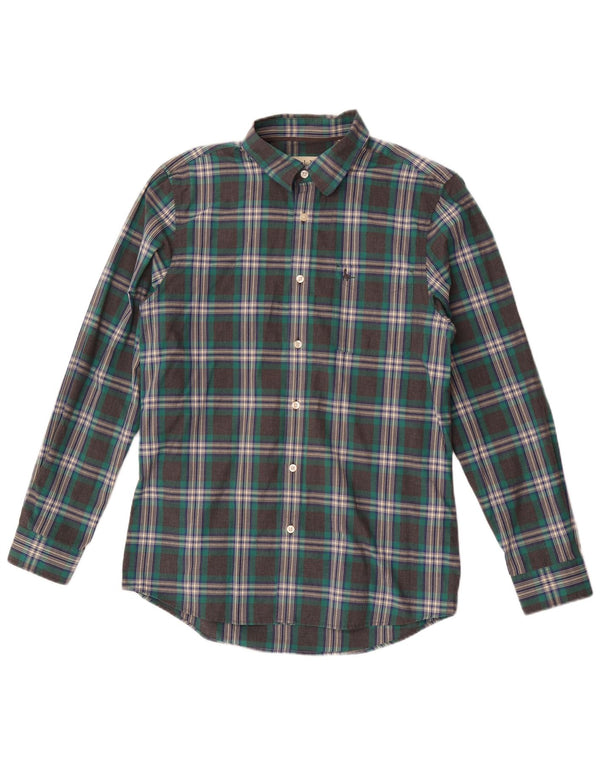 Camisa Jack Wills Hombre Regular Fit Algodón A Cuadros Verde Medio