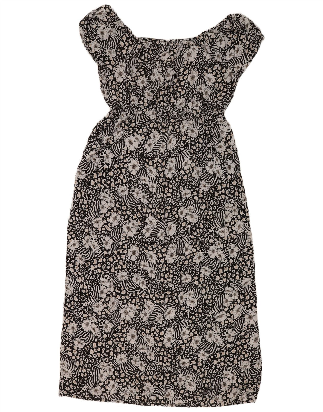 M&Co Vestido largo para mujer UK 40 XL Poliéster floral negro
