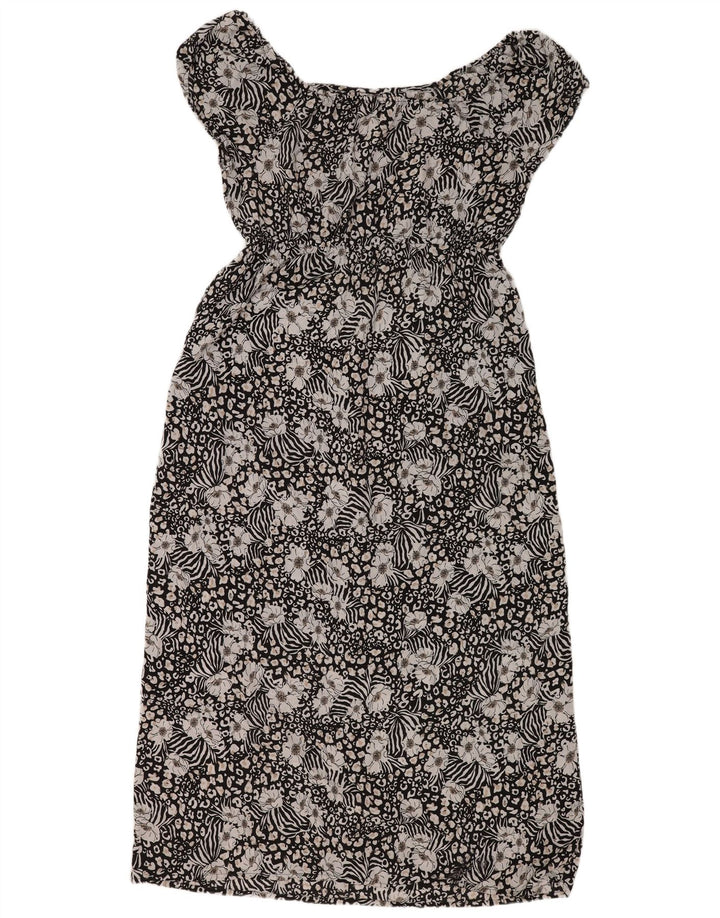 M&Co Vestido largo para mujer UK 40 XL Poliéster floral negro