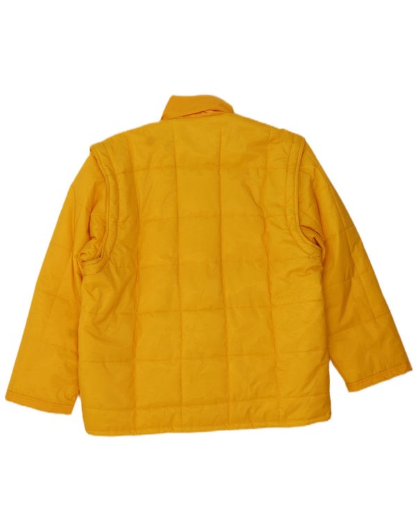 OXER Chaqueta acolchada con capucha para hombre UK 40 Large Poliamida amarilla