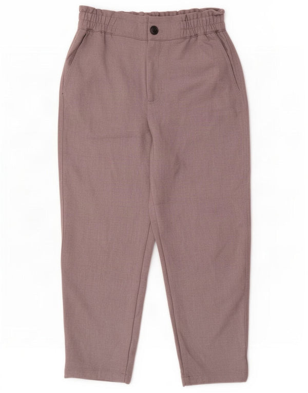 Zara Mujer Pantalones Cortos Cónicos De Cintura Alta Mediano W28 L25 Gris