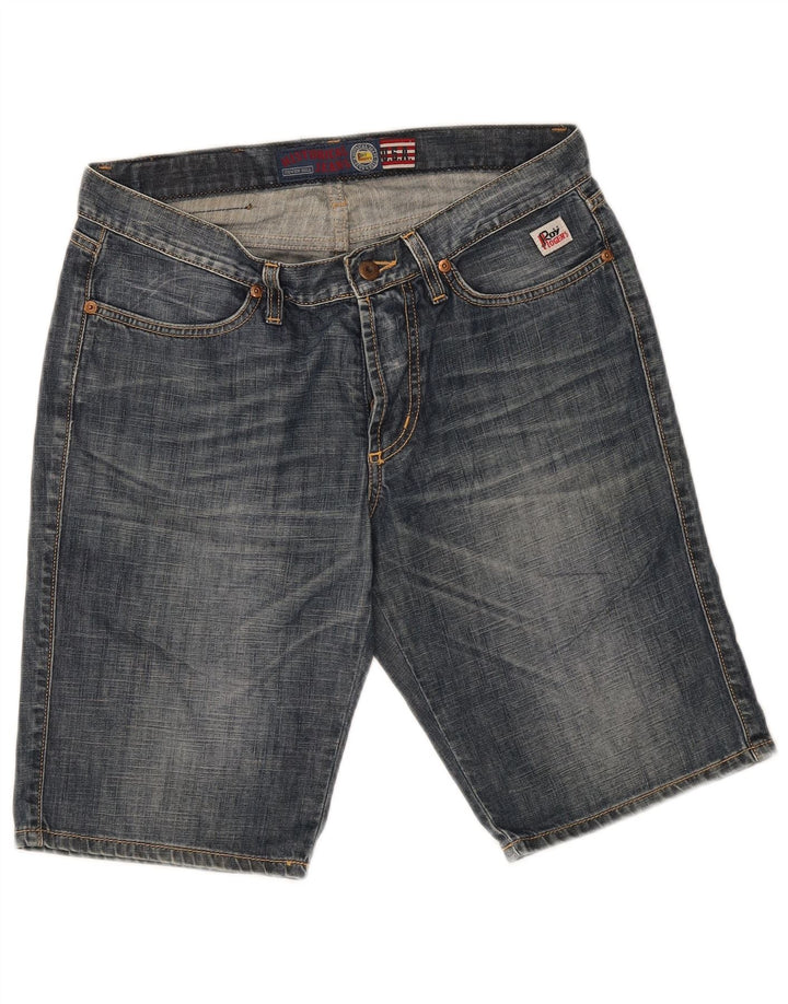Roy Rogers Pantalones cortos de mezclilla para mujer IT 44 Medium W30 Algodón azul