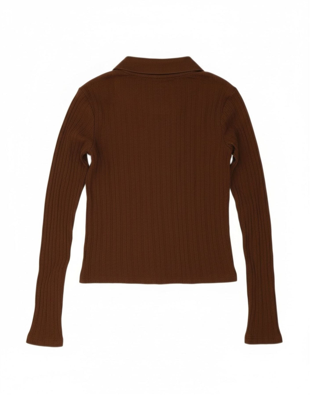 Zara Mujer Crop Cardigan Suéter UK 10 Small Marrón