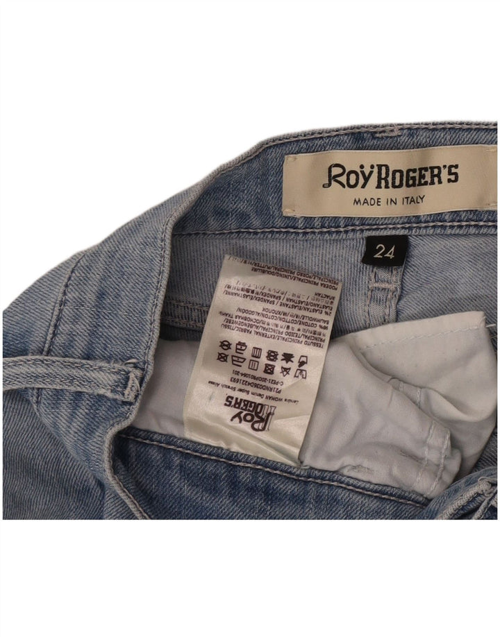 Vaqueros acampanados para mujer Roy Rogers W24 L28 Algodón azul