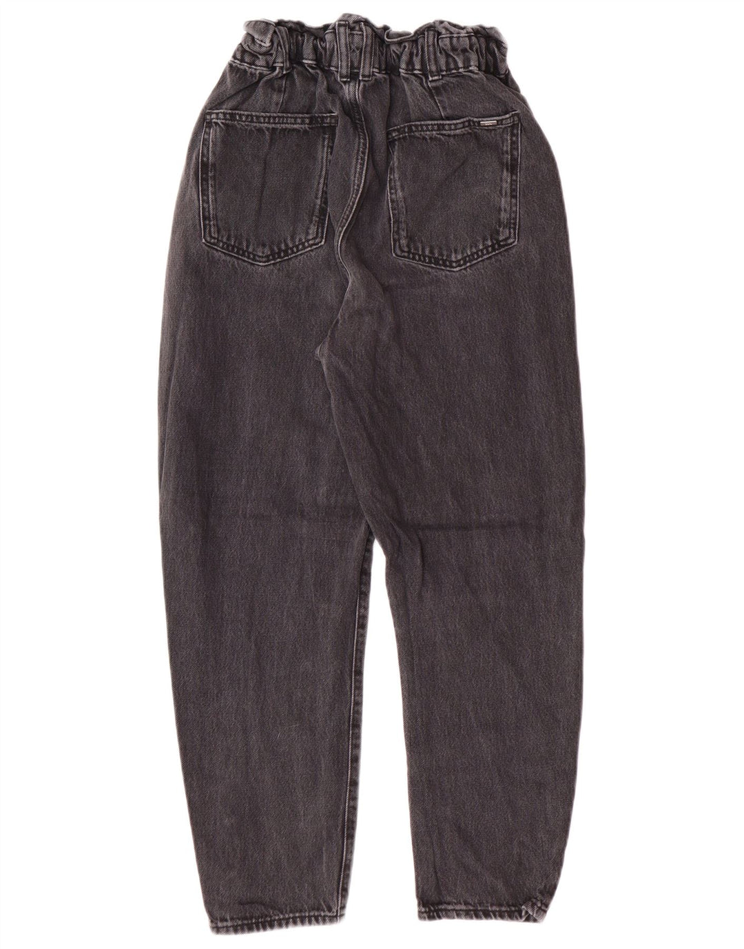 Zara Jeans Cónicos De Cintura Alta Para Mujer EU 34 2XS W24 L25 Gris Algodón Moderno